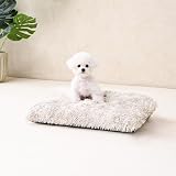 EHEYCIGA Fluffy Small Dog Crate Bed Calming Anti Anxiety 60x45x7.5cm Brown view 8