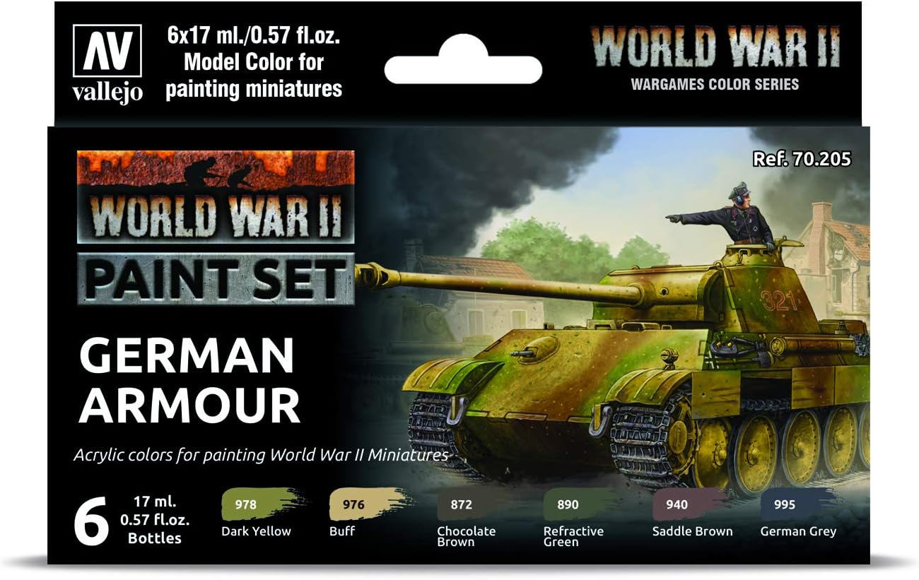 Vallejo VAL70205 AV Model Color SetWWII German Armour (6) Amazon.co