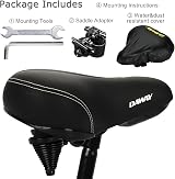 DAWAY C30 Large Wide Bike Seat - Oversized Comfort for Peloton & More view 6