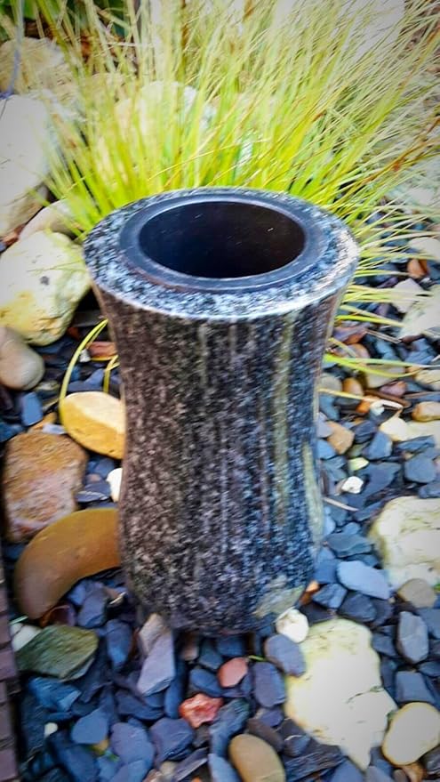 22 Cm X 12 Cm Tomb Grave Memorial Vase Granite Memorial Vase