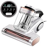 JIGOO Bed Vacuum Cleaner with Dust Sensor, Mattress Vacuum Cleaner with UV & Ultrasonic and High Heating, 13Kpa Suction 500W 