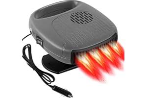FILBA Car Heater Portable Heater for 12 Volt Heater That Plugs into Cigarette Lighter 2 in 1 Automobile Windshield Defrosting Defogger