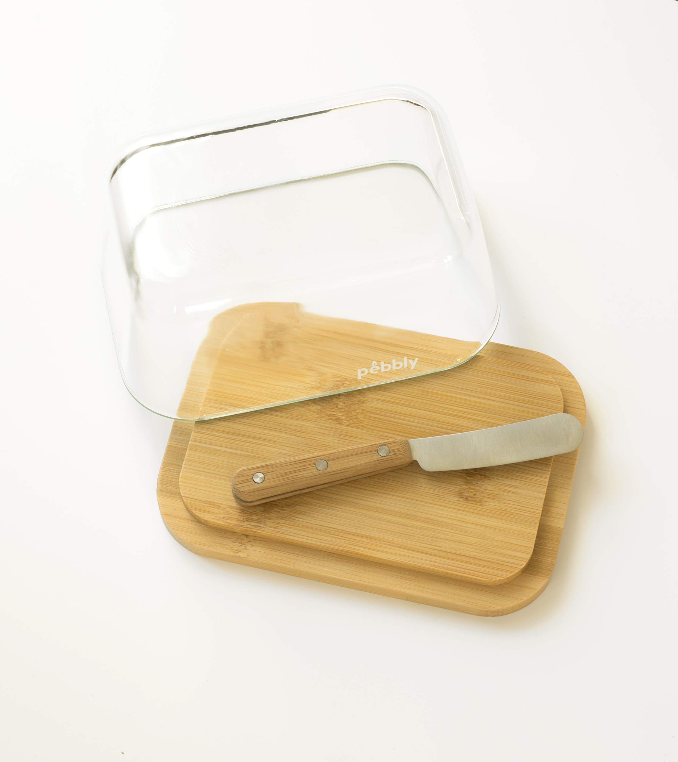 Pebbly - Butter Dish and Spreader Set