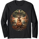 Tree of Life Acoustic Guitar By The Lake Long Sleeve T-Shirt