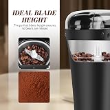 Aigostar Electric Coffee Grinder Stainless Steel 200W 60g Capacity Black view 7