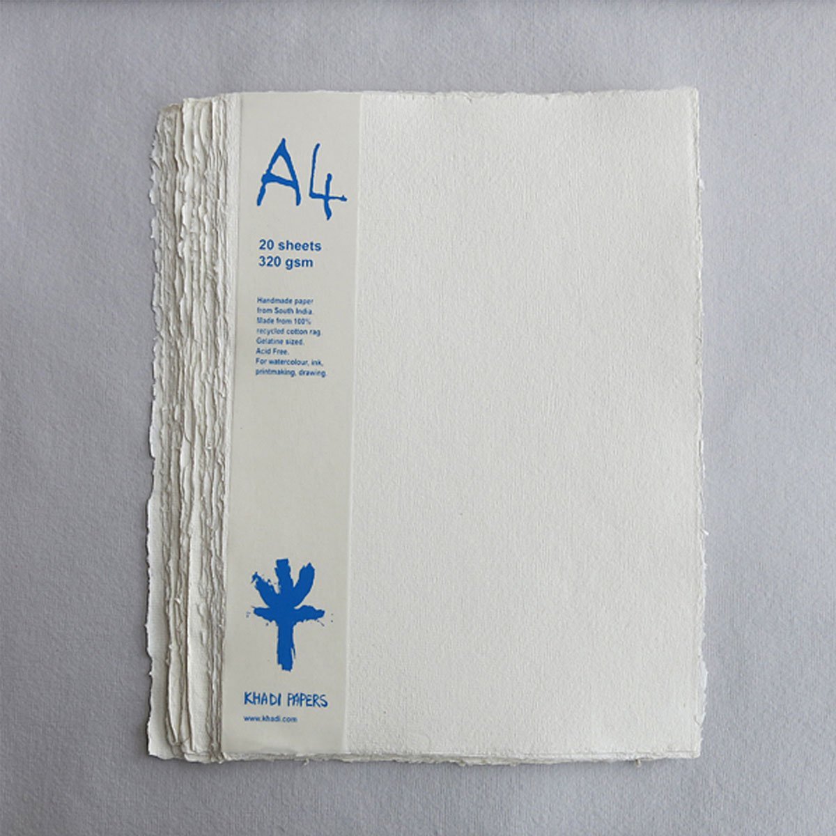 Khadi Handmade 100 Rag Watercolour Paper 320gsm Rough 20 sheets