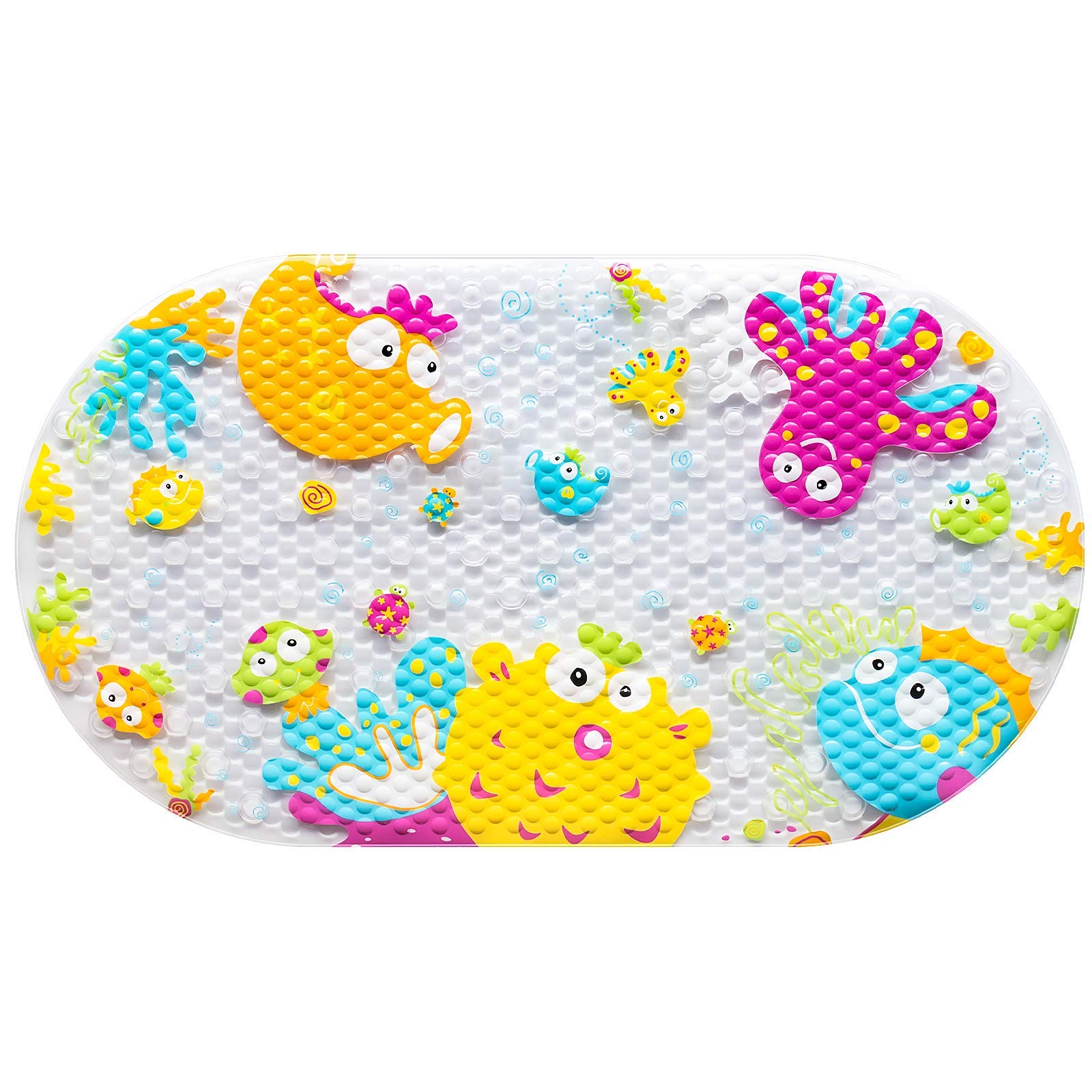 Baby Non Slip Bath Mat, OTHWAY Childrens Bath Mat Anti Mould Baby Bathtub Mat Safety Toddlers and Nippers Bathroom Shower Tub Mats with Suction Cups, 39 x 69cm (Sea creature)