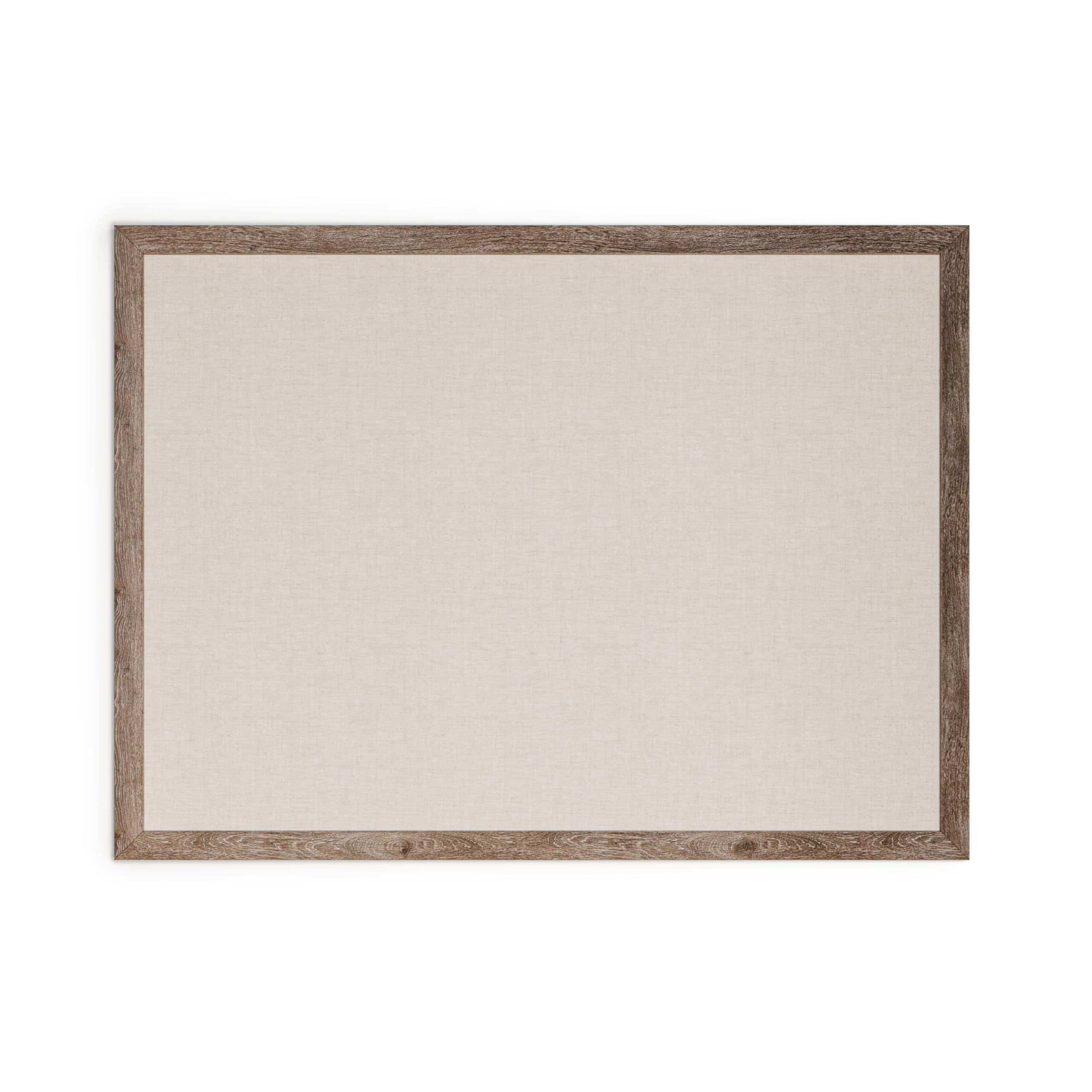Photo 1 of ***DAMAGED AND USED****U Brands Linen Bulletin Board, 47"x35", Rustic Wood Style Frame, Industrial Grade Pinning Surface