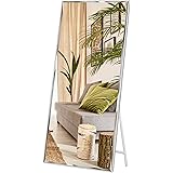 Amazon Brand – Pinzon Full Length Mirror 65"x24", Large Floor Mirror with Frame for Wall Hanging and Standing, White