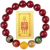 Chinese Feng Shui Good Luck and Wealth Bracelet for Men Women Red Cinnabar Bead,Lucky Bracelets Used to Bring wealth,Success,Money,Attract Wealth Money Feng Shui Jewelry,Wealth and Lucky Protection Amulet Taisman