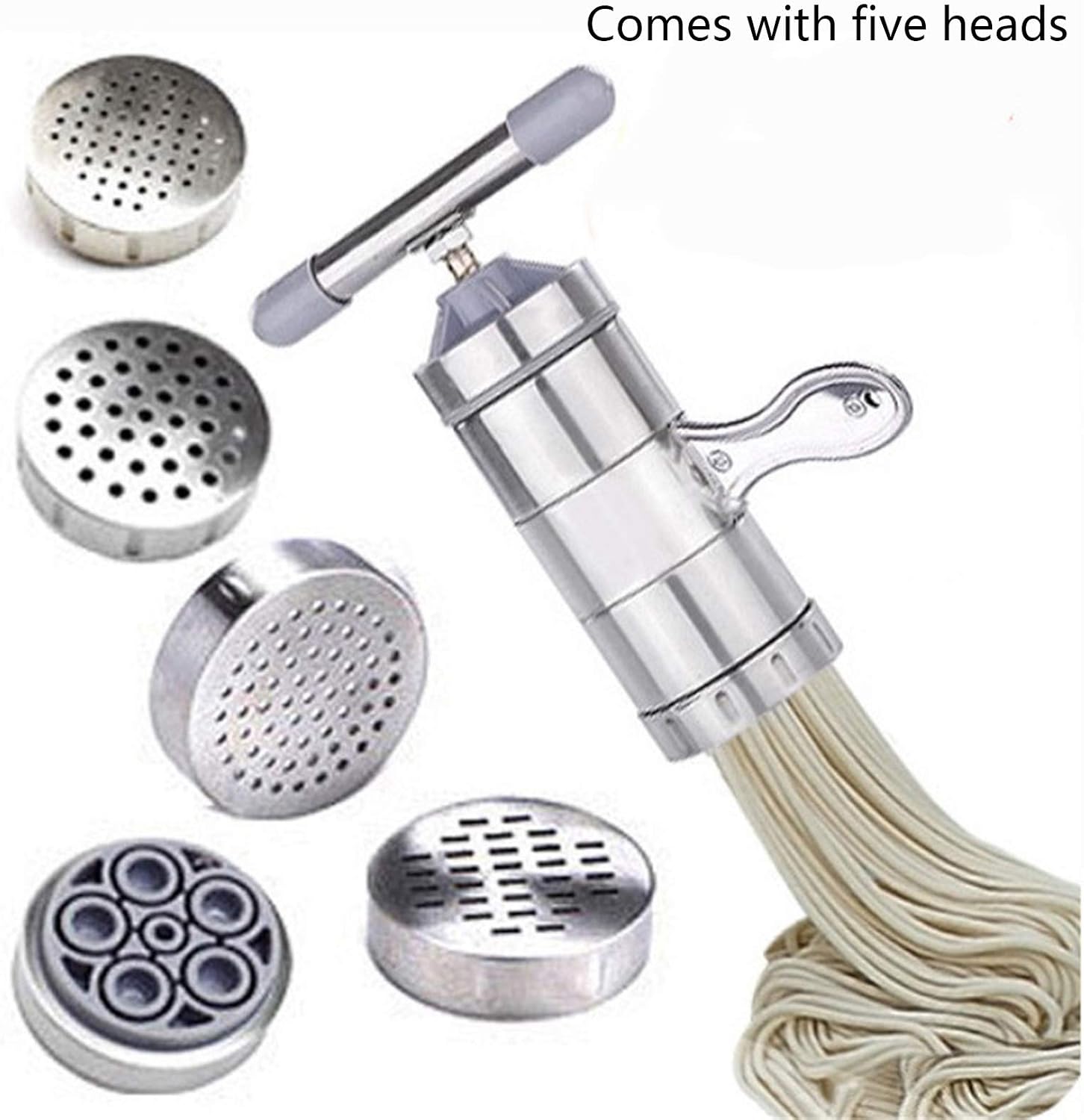 Anmas Power Manual Pasta Maker, Stainless Steel Noodle Machine with 5 Attachments - Image 4