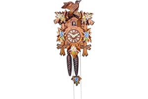 OFF THE WALL TOYS Alexander Taron Importer 522-9 Engstler Weight-Driven Cuckoo Clock-Full Size-9.25" H x 6.75" W x 6" D, Brown