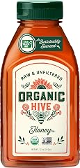 Organic Hive Honey, Fair Trade, USDA Certified Organic, Raw Honey, 12 oz | USDA certified organic honey, fair trade, raw & un