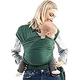 Bobba Baby Wrap Carrier - Stretchy Hands-Free Carrier, Newborn to Toddler 7-35lbs (Organic Serenity Rainforest)