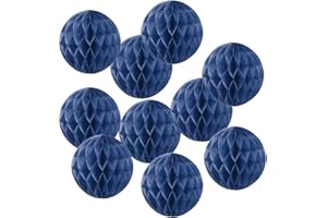 PATIKIL 8" Tissue Paper Pom Poms Flower Balls, 10 Pack Party Hanging Paper Flower Balls Decoration for Birthday Wedding Home 