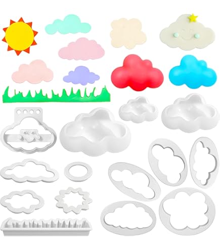 Ensemble De 5 Moules à Gâteau En Forme De Nuage - Emporte