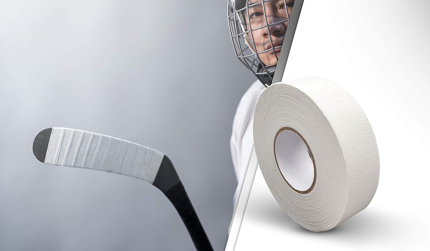 Hockey Tape for Hockey Sticks (Cloth) Athletic Sports Tape Roll | Strong Easy Tear |Perfect for Bats/Lacrosse/Hockey/Climbers/Boxing/Hockey Stick Handles, Blades/Shin Pads (White): Home Audio & Theater