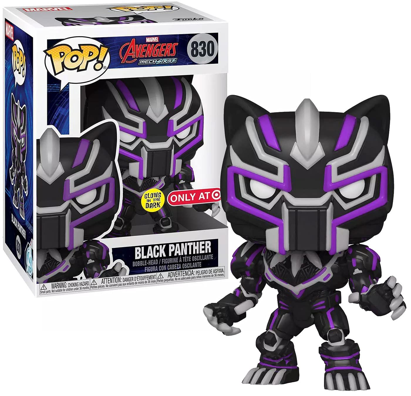 POP! Avengers Mech Strike 830 - Black Panther Mech Glow in The Dark Special Edition