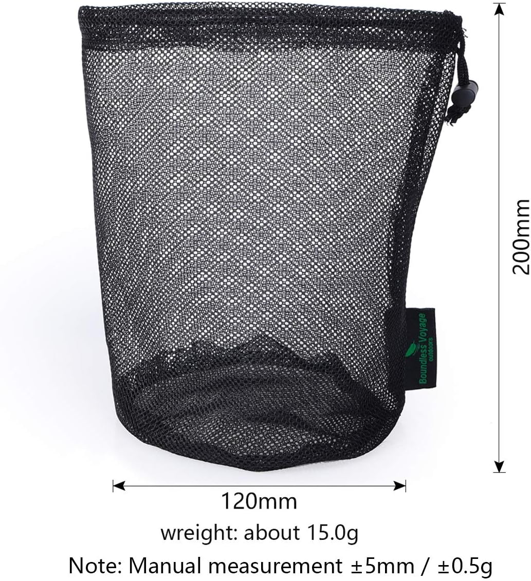 iBasingo Black Drawstring Bags Mesh Bag Nylon Sack Durable Net Bag Small Travel Stuff Sack Mesh Storage Ditty Bag for Cosmetics Shower Gels Ball 5 pieces/lot - Image 3