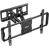 TV Wall Mount Full Motion for Most 37-75 inch OLED QLED 4K Flat/Curved TVs-Sturdy TV Mount Dual Articulating Swivel Tilt Hold