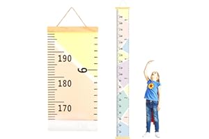DOOLMIN Baby Height Growth Chart, Canvas Height Measuring Chart for Kids Child Toddler Boys Girls, 79" x 7.9" Hangable and Re