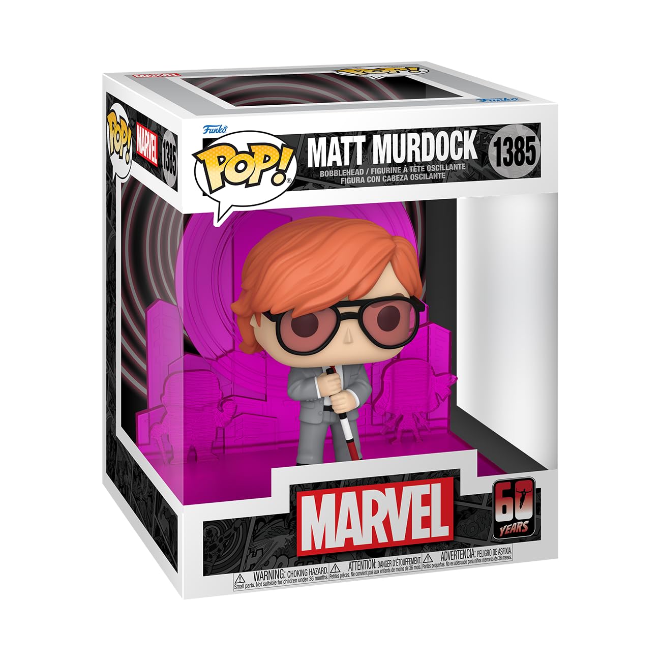Funko Pop! Deluxe: Dd 60th– Matt Murdock With Radar - Daredevil - Marvel Comics - Collectable Vinyl Figure - Gift Idea - Official Merchandise - Toys for Kids & Adults - Comic Books Fans
