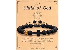 PADERAST Cross Bracelet for Men Boys, Graduation Baptism First Communion Confirmation Gifts for Boys Teenage, Graduation Gifts 2024 High School College 8th Grade for Him, Christian Gifts for Men Teens Dad Grandchildren Faith