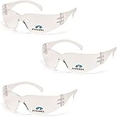 Pyramex Safety Intruder Reader Bifocals Clear Frame with Clear Lens (3 Pair) (Clear + 2.5 Lens)