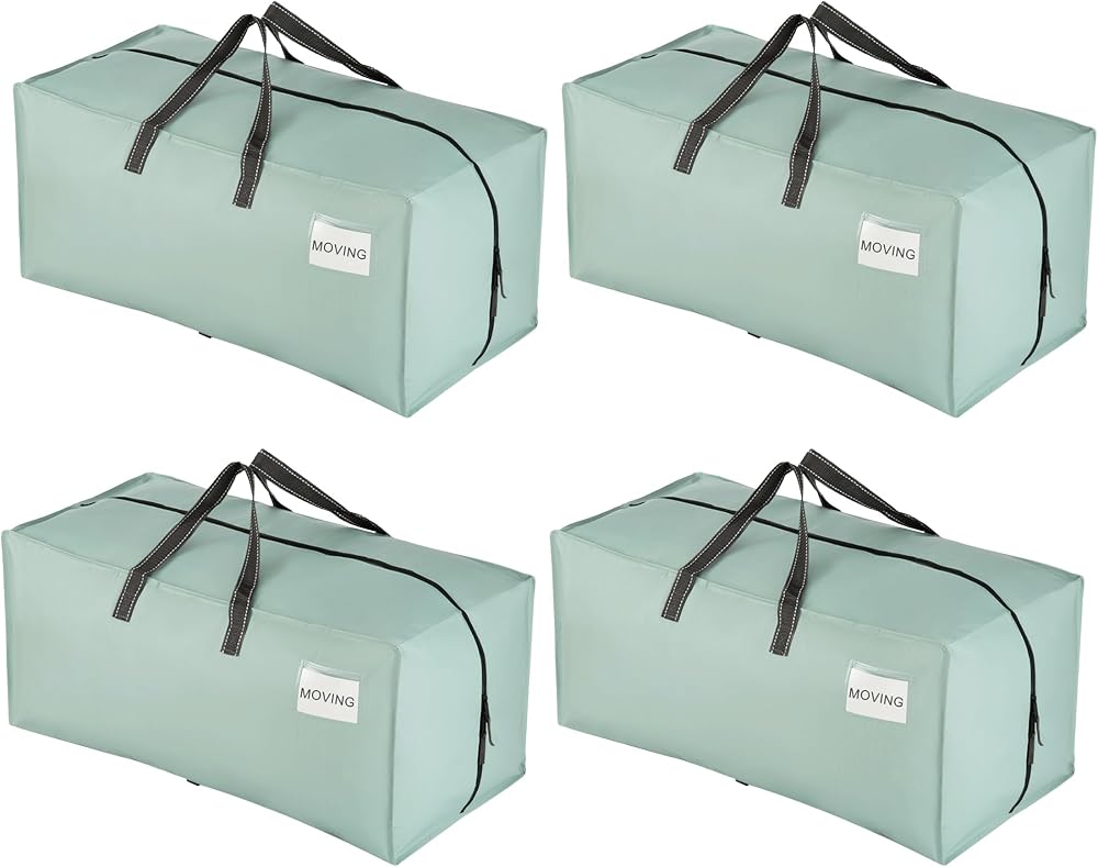 Venо 4 Pack Heavy-Duty Extra Large Moving Bags with Backpack Straps
