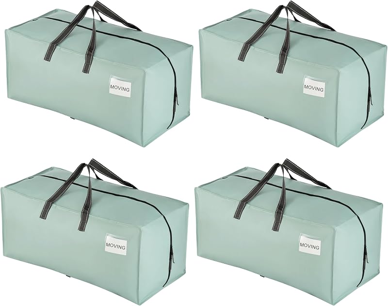 Venо 4 Pack Heavy-Duty Extra Large Moving Bags with Backpack Straps