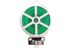 SACDRL Twist Ties,328 Feet (100m) Cable Feet Plastic Plant with Cutter,Garden Plant Ties Reusable,Green Twist Ties for plants Gardening Tomatoes Tie garden ties for plants,garden twist ties flowers Climbing