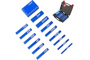 GAINNEER Setup Blocks-15 Pcs Aluminum Precision Height Gauge Set for Router and Table Saw Woodworking Set Up Accessories,Blue