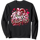 Red Aries Zodiac Star Sign Sweatshirt