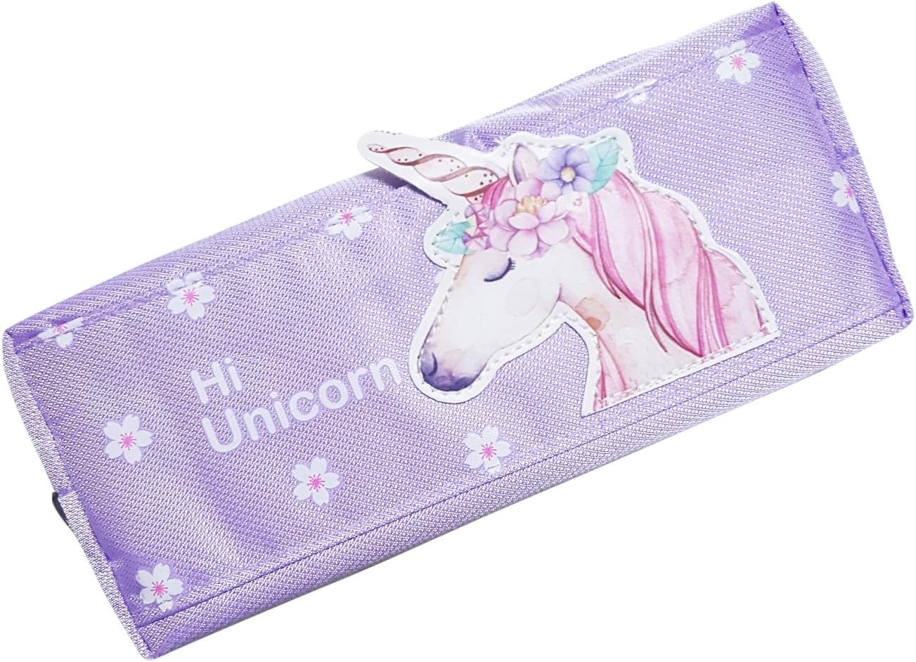 ONOTIC 3D Unicorn Multipurpose Organizer Pencil Pouch Stationary Pouch for Girls (Purple)