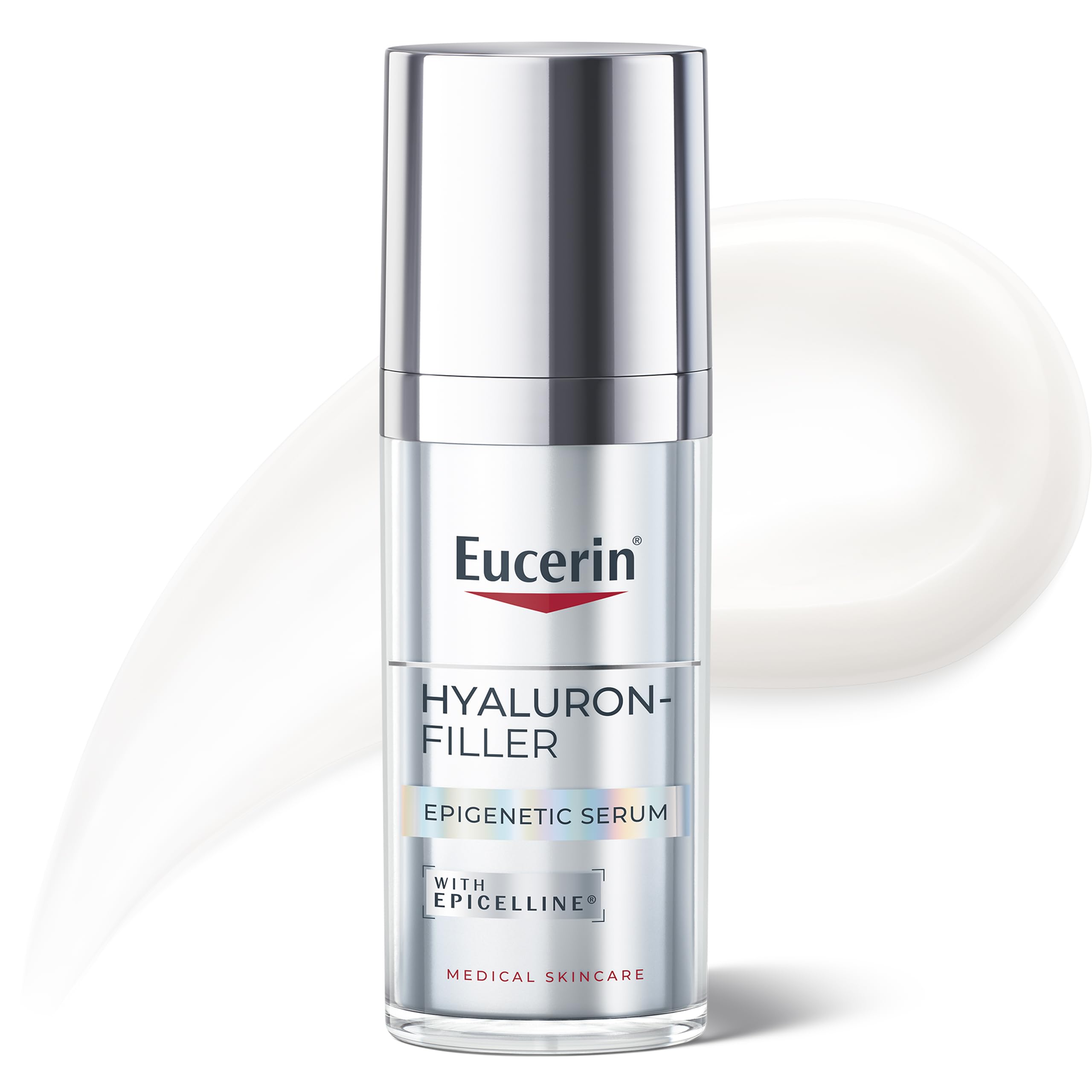 Eucerin Hyaluron-Filler Epigenetic Face Serum 30ml, Hyaluronic Acid Serum With Epicelline for Anti-Wrinkle Skincare, Advanced Face Moisturiser to Correct Visible Signs of Ageing
