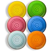 Miicol Ceramic Dessert Plates Set of 6, Colorful Appetizer Plates 8 Inch, Stackable Salad Dishes, Small Dinner Plates, Durable Dinnerware for Kitchen, Party, Wedding, Microwave and Dishwasher Safe