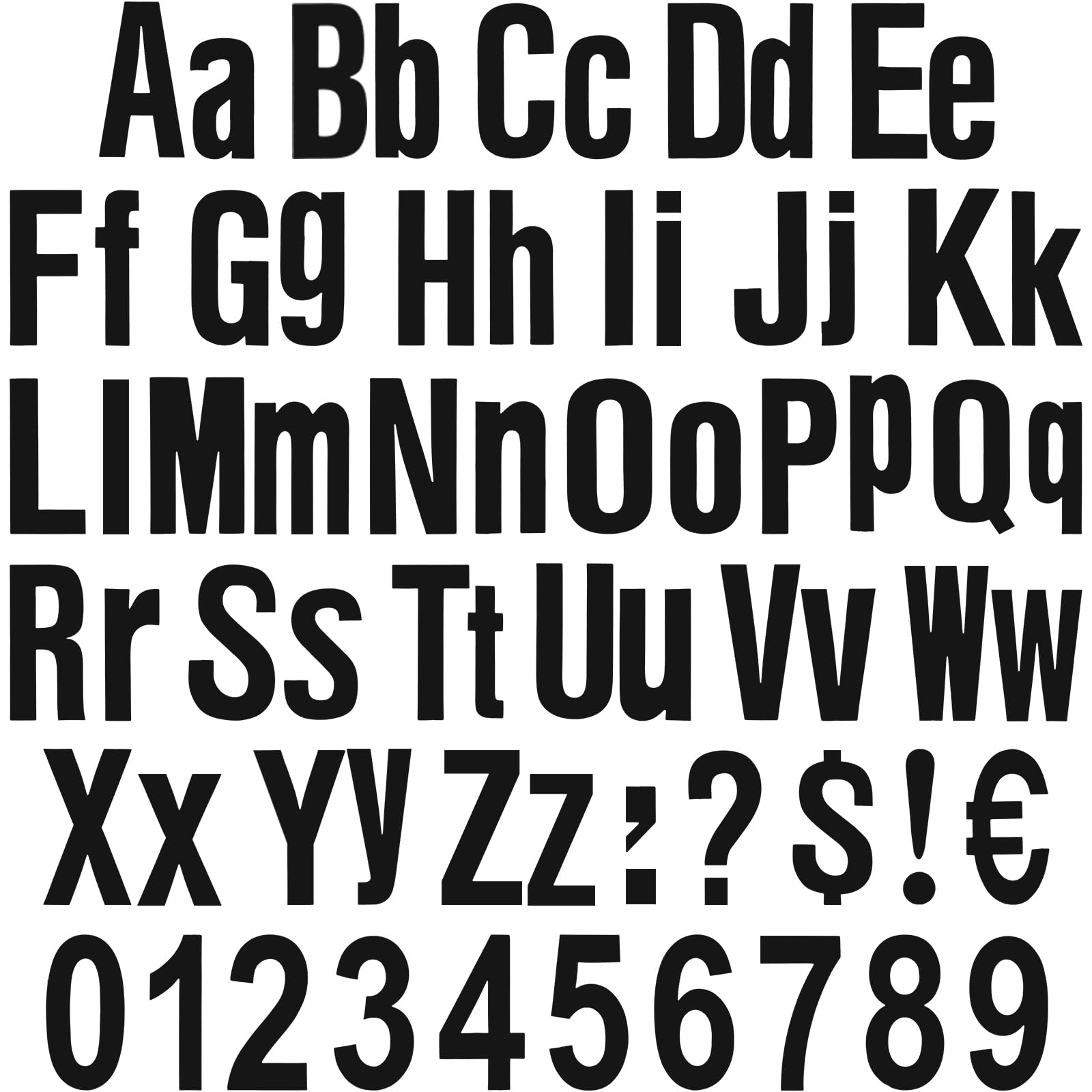 Photo 1 of Tenare 268 Pcs Bulletin Board Letters Alphabet Letters Numbers and Punctuation Cutouts Letters Fun Bulletin Board Set for Chalkboard Bulletin Board Display(3.5 Inches,Black)