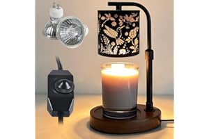 kaakuuki Candle Warmer Lamp,Candle Warmer,Candle lamp,Gifts for mom, Valentines Day Gifts,Candle Holders for Home Decor,Wooden Base，with 2 Bulbs(Black Hummingbird)…