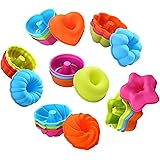 To encounter 24Pcs Silicone Molds Silicone Cupcake Baking Cups Silicone Donut Baking Pan Set Nonstick 2 3/4 inches Silicone D