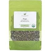 Biokoma Organic Sage Dried Leaves 50g (1.76oz) In Resealable Moisture Proof Pouch, USDA Certified Organic - Herbal Tea, No Additives, No Preservatives, No GMO, Kosher