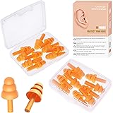 Reusable Silicone Ear Plugs, CHOOBY 10 Pair Waterproof Noise Reduction Earplugs for Sleeping, Swimming, Shooting Range, Motor