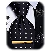 YourTies Silk Tie for Men Paisley Necktie Pocket Square Cufflinks Tie Clip Lapel Pin Brooch Set Wedding Business Party