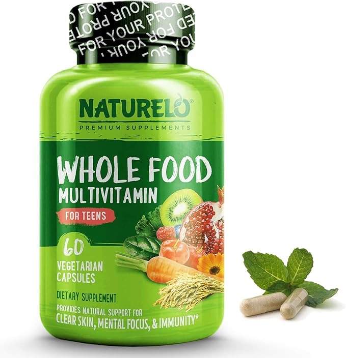 NATURELO Whole Food Multivitamin for Teens Natural Vitamins/Minerals