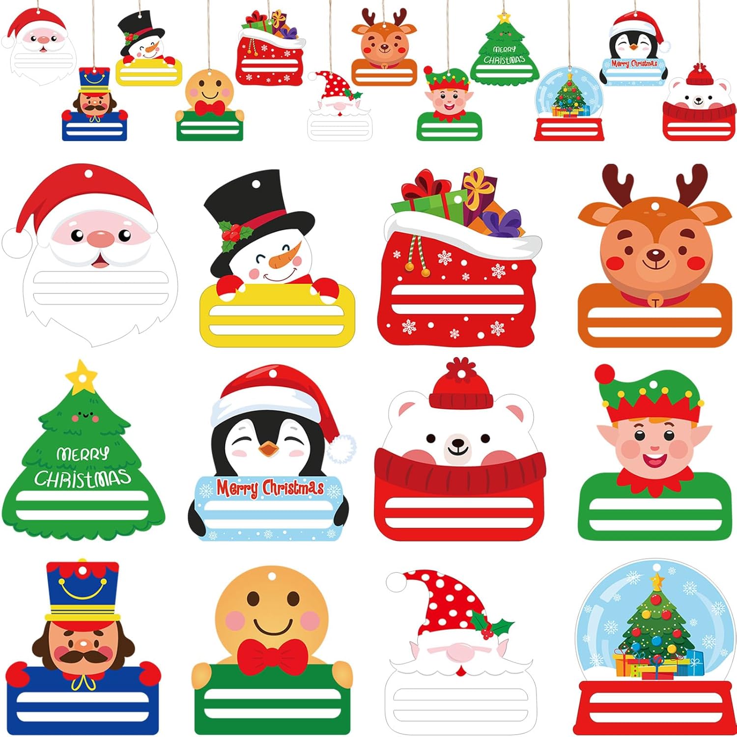 Tree Stands - Locmeo 24 Pcs Christmas Unique Money Holder for Cash Gift Wooden Christmas Money Holder Ornament Funny Christmas Money Holder Christmas Ornament Gift Money Gift Ideas for Hanging Christmas Tree