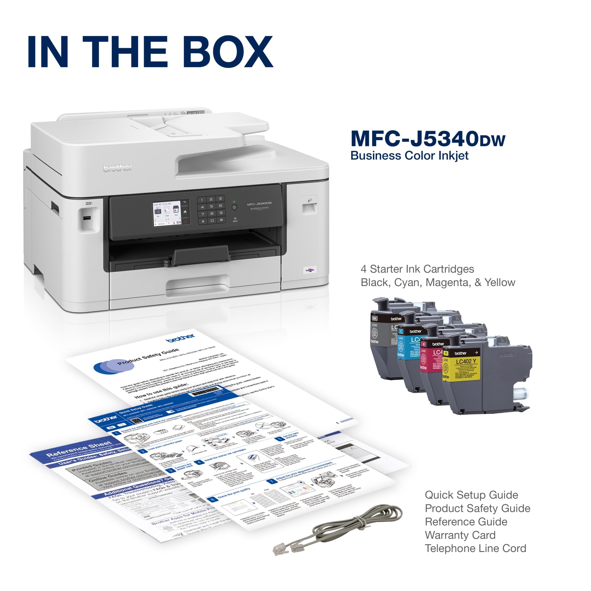 Brother MFC-J5340DW Professional Wireless Color Inkjet All-in-One Printer, 11