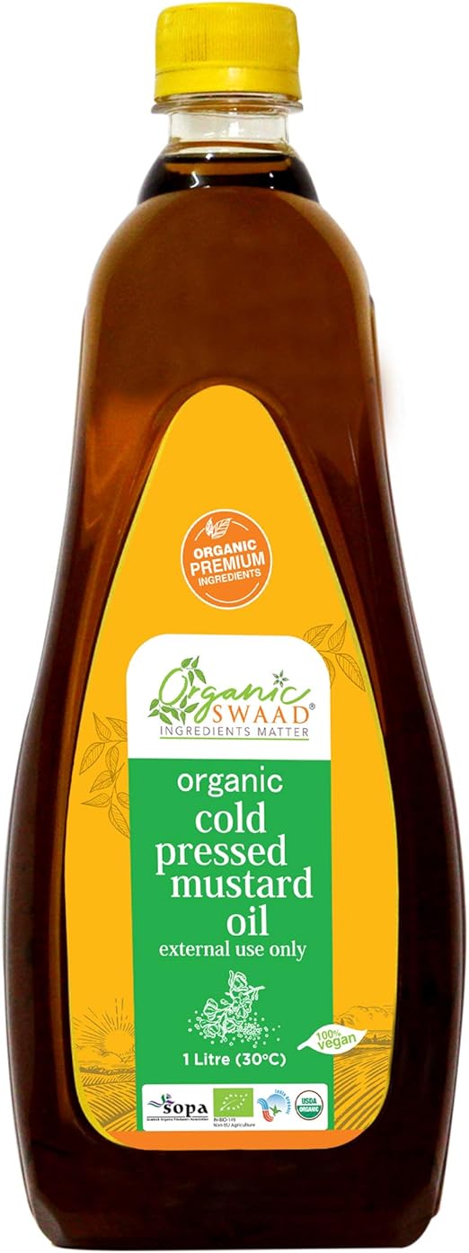 Organic Cold Pressed Mustard Oil (Sarson Ka Tel) 1 Litre Amazon.co.uk
