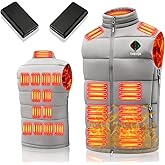 THBYQK 21 Heated Zones Heated Vest, with 40000mAH 7.4V Battery Pack Heated Vest for Men & Women, 5 in 1 Smart Controller