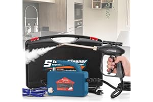 Hapyvergo High Pressure Steam Cleaner - 1700W Handheld Steamer for Cleaning Grout Tile, Hand Held Portable Steam Pressure Washer for Car Auto 110V
