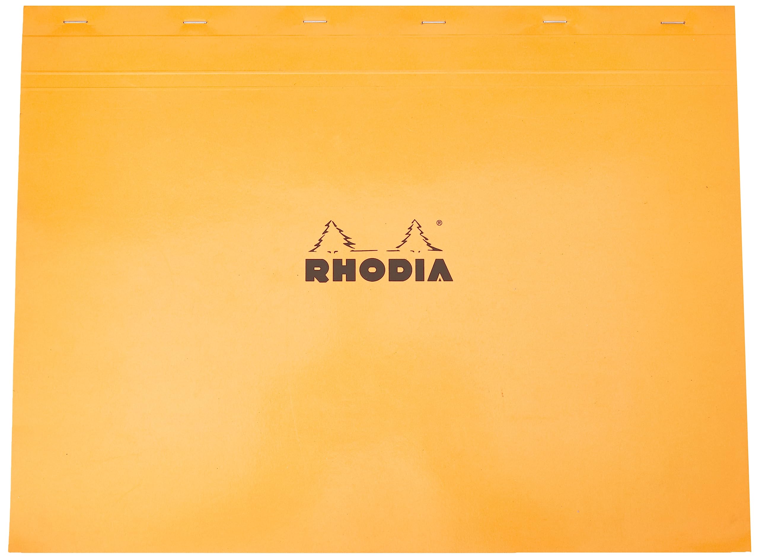 RHODIA 38200C - Stapled Notepad N°38 Orange - A3 - Small Squares - 80 Detachable Sheets - 80G Clairefontaine Paper - Soft, Resistant and Waterproof Coated Card Cover - Basics
