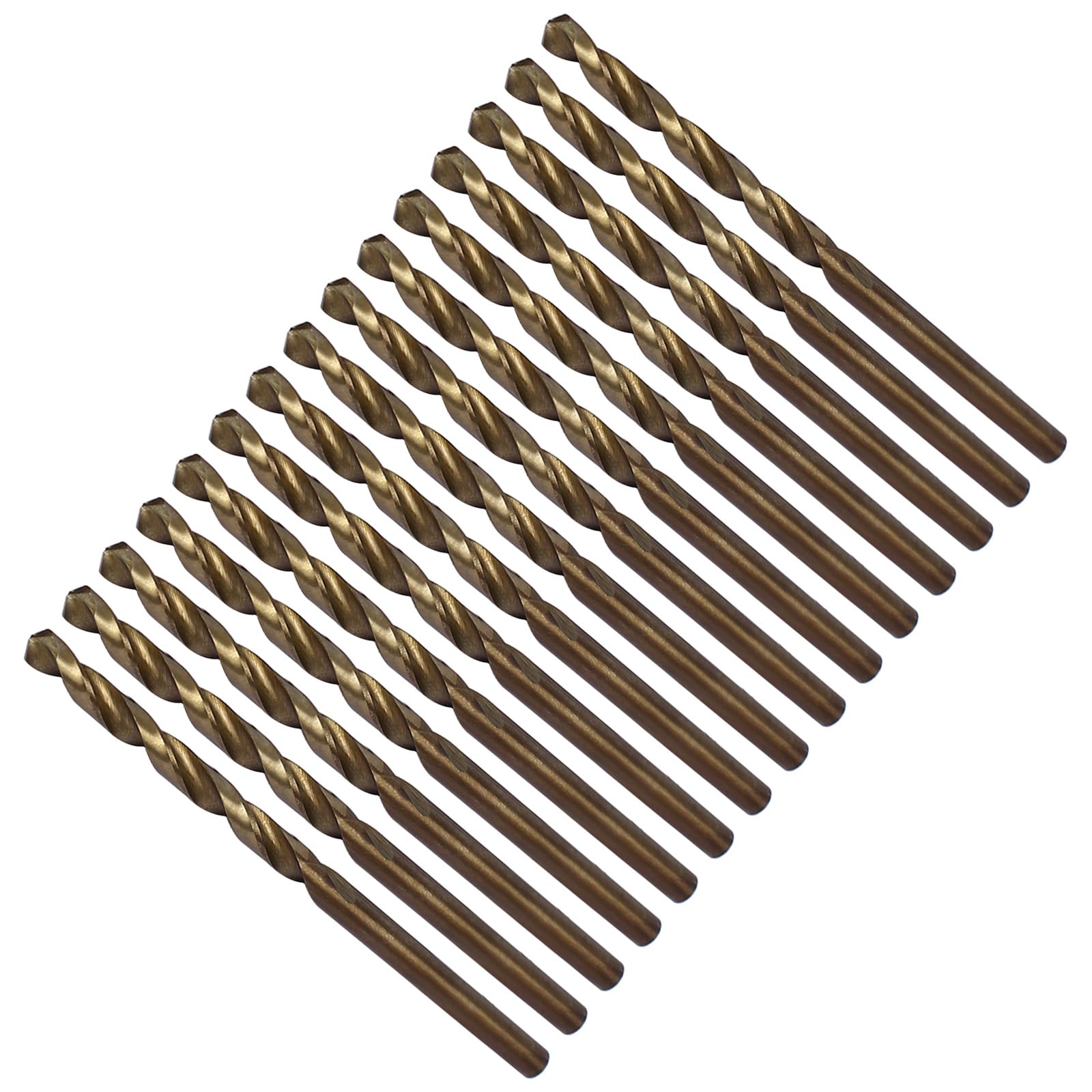 CoCud High Speed Steel Cobalt Twist Drill Bits, 3.8mm Diameter 70mm Length, Straight Twist Jobber Drill Bit - (Applications: for Metal Woodwork Plastic Aluminum), 15Pieces